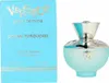 A box of Versace Pour Femme Dylan Turquoise Eau de Toilette and the perfume bottle are displayed side-by-side against a white background. Anteprima dell’immagine prodotto