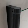 SONNI Schwarzes Duschabtrennung 90x195cm Pendeltür Falttür Produktbild-Vorschau 11