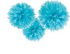 amscan Dekobälle Fluffy hellblau Ø40cm 3 Stück Produktbild-Vorschau 2
