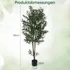 COSTWAY sztuczna drzewo oliwne, 180 cm, sztuczna roślina w Podgląd zdjęcia produktu 3