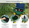 HMF 2-in-1 Gartenwagen mit Sitz und Stauraum, Gartenhocker Produktbild-Vorschau 3