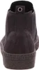 The back view of a dark gray Chelsea boot. Produktbild-Vorschau