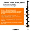 EBERTH Aardboor set, 100, 150, 200 mm. Boorschroef van Productafbeelding-voorbeeld 2