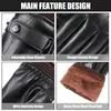 Leder Handschuhe Herren Winter Schwarz, Warm Produktbild-Vorschau 6
