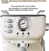 Close-up of the control panel of a cream-colored espresso machine. Náhled obrázku produktu