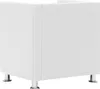 A white cube armchair with chrome legs is shown against a white background. Anteprima dell’immagine prodotto