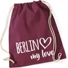 Huuraa Turnbeutel Berlin my love 12 Liter Burgundy Produktbild-Vorschau 1
