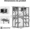 Wiltec Enclos extérieur pour chats – 116 x 82 x 175,7 cm – Voir les images du produit 3