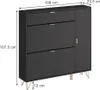 Armadio per le scarpe Vicco Helge Nero 108 x 107.5 cm, Anteprima dell’immagine prodotto 2