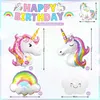 Einhorn Geburtstag Deko Set Mädchen XXL Folienballons Produktbild-Vorschau 2