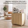 Panier à linge basculant avec panier amovible, en chêne Voir les images du produit 7