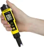 A hand holds a yellow and black digital pH tester device. Produktbild-Vorschau