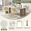 Set di 4 sedie da pranzo Flieks, con gambe inclinate, Anteprima dell’immagine prodotto 3