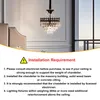 WISFOR cristal Lustre Plafonnier Suspension de table Voir les images du produit 12