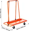An orange panel cart with dimensions indicated by text overlays. Podgląd zdjęcia produktu