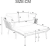 Merax Gartensofa mit Stahlrahmen und Kissen, Gartenliege Produktbild-Vorschau 7