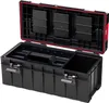 An open black toolbox with red trim and internal compartments. Náhled obrázku produktu