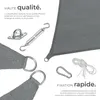 Voile d’ombrage SUNNY - 4 x 6 m, gris Voir les images du produit 3