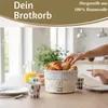 LS-LebenStil Design Stoffkorb Spruch Gebäckträger Baumwolle Produktbild-Vorschau 3