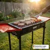 Holzkohlegrill Standgrill 120x31x65 cm Schwenkgrill BBQ Produktbild-Vorschau 1