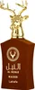 A bottle of perfume with a gold deer head cap. Anteprima dell’immagine prodotto