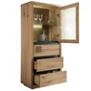 Highboard 65 cm breit in Eiche massiv geölt WINCHESTER-69 Produktbild-Vorschau 2