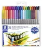Fixky, sada, 0,8/3,0 mm, obojstranné, STAEDTLER "3200", 36 rôznych farieb Productafbeelding-voorbeeld