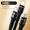 3-in-1 100w Super Fast Charging Cable 6a Geflochtene Produktbild-Vorschau 2
