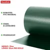 A roll of green PVC material, likely a privacy screen for fences, with feature callouts and dimensions. Podgląd zdjęcia produktu
