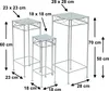 DanDiBo Blumenhocker Weiß Metall Eckig Blumenständer 96314 Produktbild-Vorschau 2