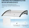 Outsunny Haustürvordach - Transparent - Schwarz - L100 x Produktbild-Vorschau 9
