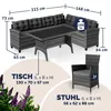 CASARIA® Polyrattan Ecklounge Set WPC Esstisch Ecksofa 2 Produktbild-Vorschau 2