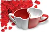 Gadget Master Romantic Mugs Red-White, 2 x herzförmige Produktbild-Vorschau 1