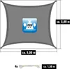 UV Sonnensegel Wasserdurchlässig 5x3 - Rechteckig - Produktbild-Vorschau 5