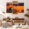 Bild auf Leinwand - Leinwandbild - Löwe Sonne Landschaft - Produktbild-Vorschau 7