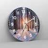 Wanduhr - Rund - Glasuhr - Wald Winter Schnee - 30x30cm - Produktbild-Vorschau 4