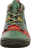 A close-up front view of a green leather boot. Anteprima dell’immagine prodotto