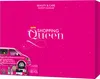 A bright pink advent calendar box with "Shopping Queen" branding and a graphic of a pink van. Small makeup items are displayed at the bottom left. Produktbild-Vorschau