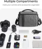 Kameratasche DSLR SLR Grau mit Regenschutzhülle - BAGSMART Produktbild-Vorschau 2
