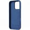 The inside of a dark blue phone case is shown, with a circular magnetic ring visible. Voir les images du produit