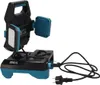 A black and teal LED work light with a power cord and plug is shown against a white background. Produktbild-Vorschau