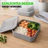 Boîtes de conservation carrées, lot de 3, gris Voir les images du produit 6
