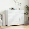 vidaXL Sideboard mit Tür FLORIN Weiß 88,5 x 30,5 x 73 cm Produktbild-Vorschau 3