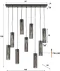 Hoyz-Kollektion – Hängelampe 5+4 Tube Mesh – Artic Black Produktbild-Vorschau 5