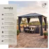 tectake® Gartenpavillon Hardtop Polycarbonatdach 3 x 4 m Produktbild-Vorschau 2