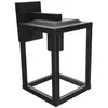 A black outdoor wall lantern with a modern, geometric design. Anteprima dell’immagine prodotto