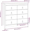 vidaXL Szafka boczna biała 100x40x90 cm lite drewno sosnowe Podgląd zdjęcia produktu 8