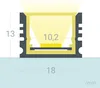 Aluminiumprofil Wasserdicht IP65 Aufbau 2m für LED Streifen Produktbild-Vorschau 4