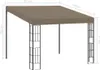 DELUKE® Gartenpavillon Pergola LYMP | 3x3 m Taupe Stoff | Produktbild-Vorschau 3