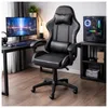 Gaming Stuhl Kunstleder Schwarz Produktbild-Vorschau 1